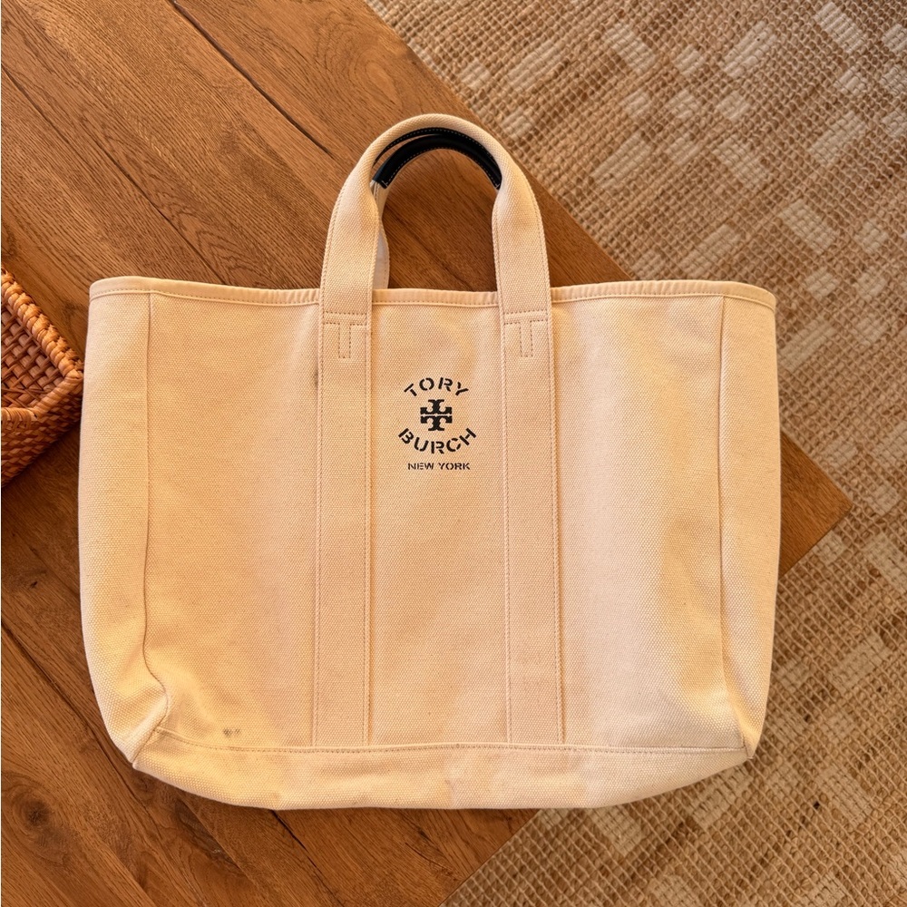 Tory Burch Beige Canvas Tote